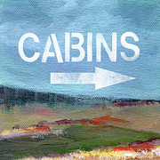 Cabins- Landscape Painting by Linda Woods Painting by Linda Woods