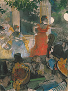 Cafe Concert at Les Ambassadeurs Pastel by Edgar Degas