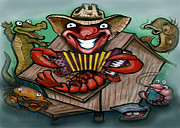 Cajun Critters Greeting Card by Kevin Middleton