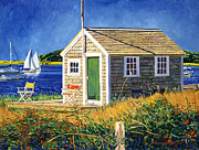 Cape Cod Boat House Painting by David Lloyd Glover