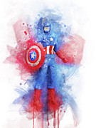 Captain America Digital Art by Aged Pixel