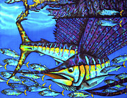 Caribbean Sailfish Painting by Daniel Jean-Baptiste Caribbean Sailfish Painting by Daniel Jean-Baptiste