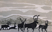 Caribou Yukon Territory  Painting by Suzanne Giuriati Cerny