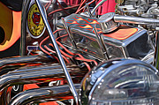 Cars - Hod Rod Engine and Wires Close Up Digital Art by Jason Freedman