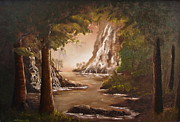 cascade II Painting by Miroslaw  Chelchowski