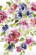 Cascading Flowers 1 Painting by Carol Robinson