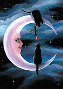 Cat 581 Painting by Lucie Dumas