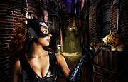 Cat Woman Digital Art by Alessandro Della Pietra