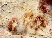 Cave of El Castillo Hands and Bison 2 Digital Art by Weston Westmoreland