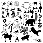 Cave painting - transparent background Drawing by Michal Boubin