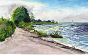 Cedar Beach Morning Painting by Clara Sue Beym Cedar Beach Morning Painting by Clara Sue Beym