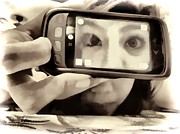Cellphone Eyes Photograph by Joe Lach