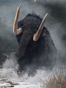 Charging Mammoth Photograph by Daniel Eskridge