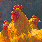 Charlie's Chickens Pastel by Rita Kirkman
