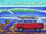 Checking Out the Waves Painting by Kevin Hughes Checking Out the Waves Painting by Kevin Hughes