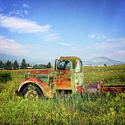 Chevy in a Field Mixed Media by Terry Rowe