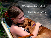 Child And Puppy Psalms Photograph by Kathy K McClellan