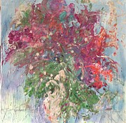 Christmas Cactus Painting by Karen Ann Patton