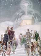 Christmas Card Painting by Daphne Allan