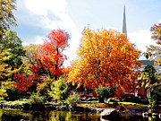 Church in the Distance in Autumn Photograph by Susan Savad Church in the Distance in Autumn Photograph by Susan Savad