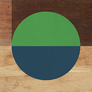 Cirkel Blue And Green- Art by Linda Woods Mixed Media by Linda Woods