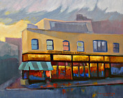 City Lights Bookstore Painting by Suzanne Giuriati Cerny