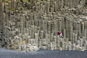 Climbing the basalt Photograph by Karen Smale