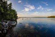 Clouds over Branch Lake Photograph by Kirkodd Photography Of New England