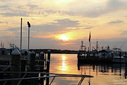 Cloudy Sunset at the Marina Photograph by Robert Banach