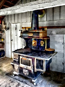 Coal Stove in Kitchen Photograph by Susan Savad Coal Stove in Kitchen Photograph by Susan Savad