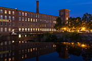 Cocheco Mills at Blue Hour Dover New Hampshire Photograph by Dawna Moore Photography