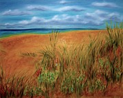 Colorful Beach Painting by Barrie Stark
