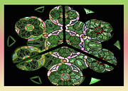 Colorful Rosette in pink-green Digital Art by Eva-Maria Di Bella