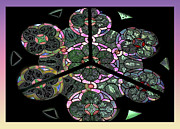 Colorful Rosette in pink-lila Digital Art by Eva-Maria Di Bella