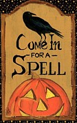 Come In For A Spell Halloween Art Print Painting by Follow Themoonart