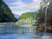 Cool Water Painting by Saundra Johnson