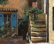 Cortile Interno Painting by Guido Borelli Cortile Interno Painting by Guido Borelli