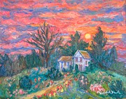 Country Sunset Painting by Kendall Kessler