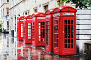 Covent Garden phone boxes Photograph by Jane Rix