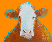 Cow Painting - Brown Hereford Painting by Jan Matson Cow Painting - Brown Hereford Painting by Jan Matson