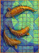 Coy Koi Painting by Jane Bucci