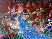 Creekside Fairy Celebration Painting by Jeanette Jarmon
