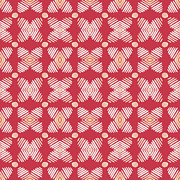 Cross Cross Diamonds Spice- Art by Linda Woods Mixed Media by Linda Woods