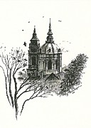 Crows Over Prague Painting by Margaryta Yermolayeva Crows Over Prague Painting by Margaryta Yermolayeva