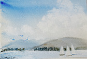 Cruising in Company along the Tasmania coast  Painting by Dorothy Darden