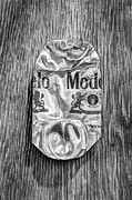 Crushed Beer Can Especial on Plywood 82 in BW Photograph by YoPedro