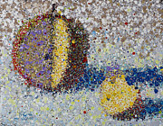 Cut Apple Painting by Michael Glass