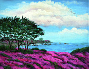 Cypress Trees by Lovers Point Painting by Laura Iverson Cypress Trees by Lovers Point Painting by Laura Iverson