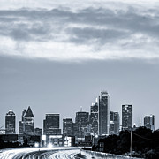 Dallas Skyline Morning Black and White - Square 1x1 Format Photograph by Gregory Ballos Dallas Skyline Morning Black and White - Square 1x1 Format Photograph by Gregory Ballos