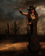 Dark Desert Highway Digital Art by Shanina Conway